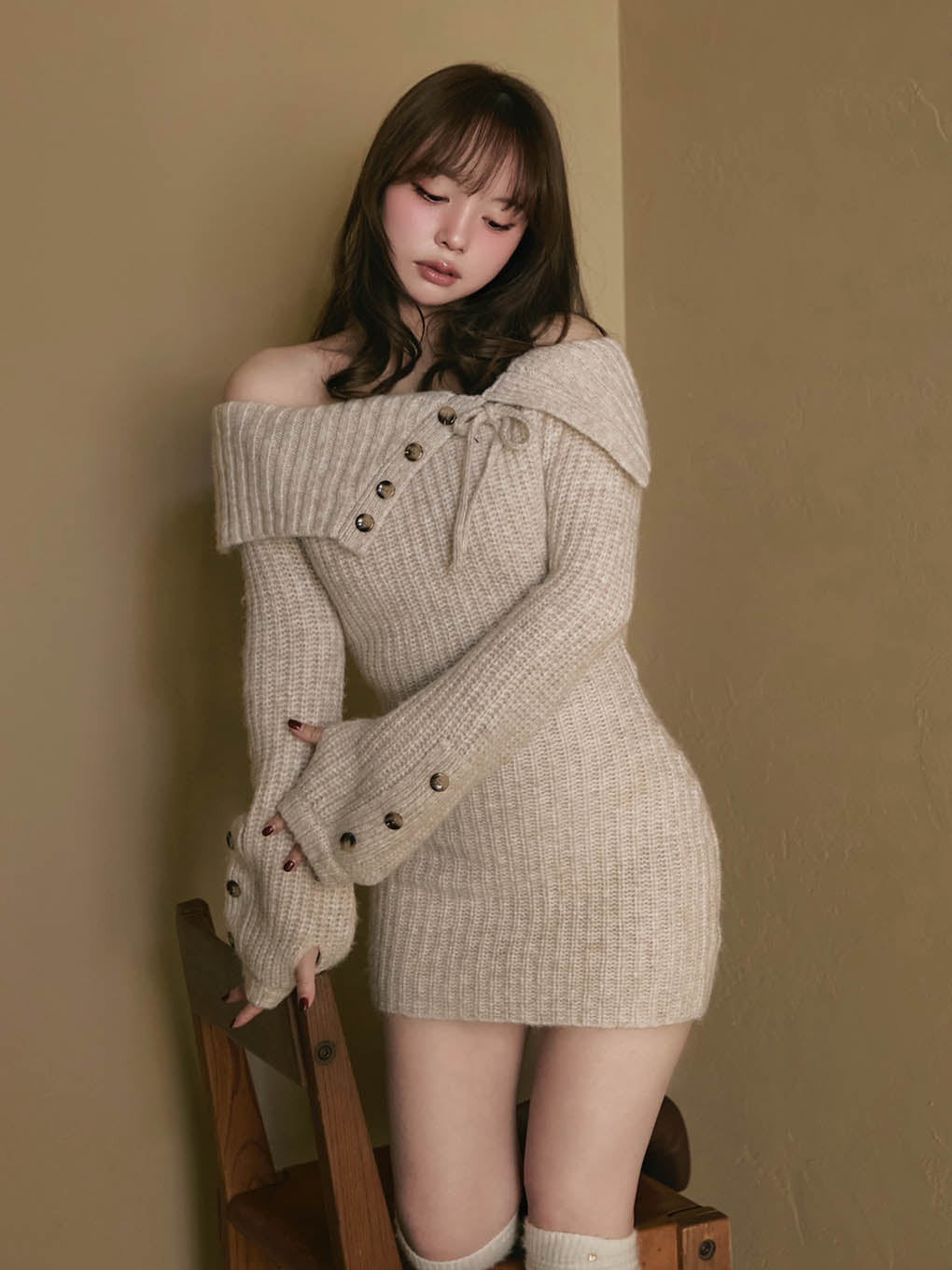 Amari ribbon mini dress