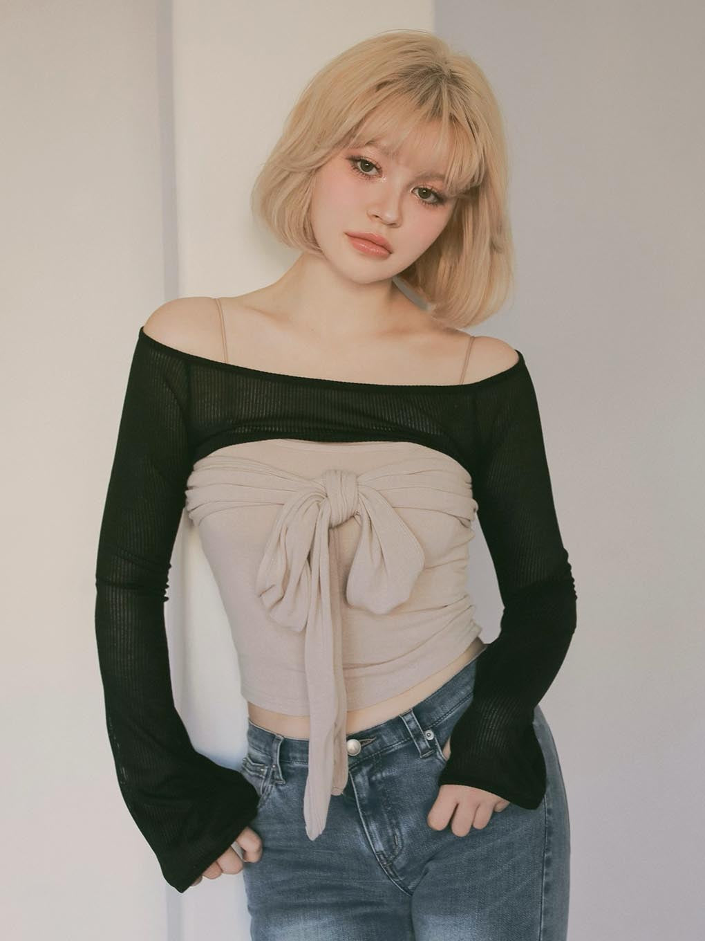 ANDMARY】Shayla ribbon tops