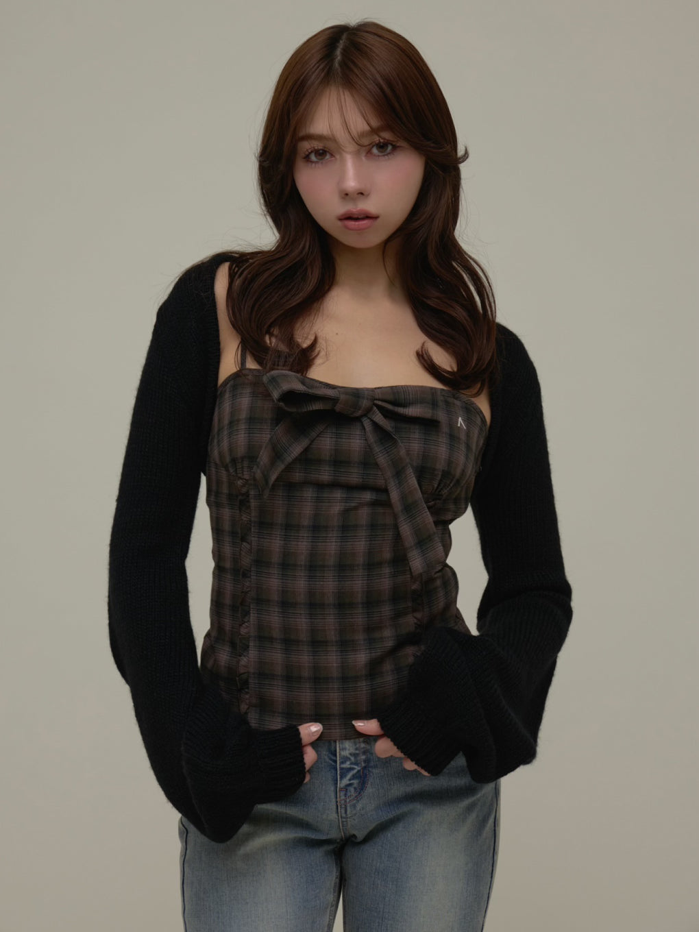 ANDMARY】Tyla ribbon set tops