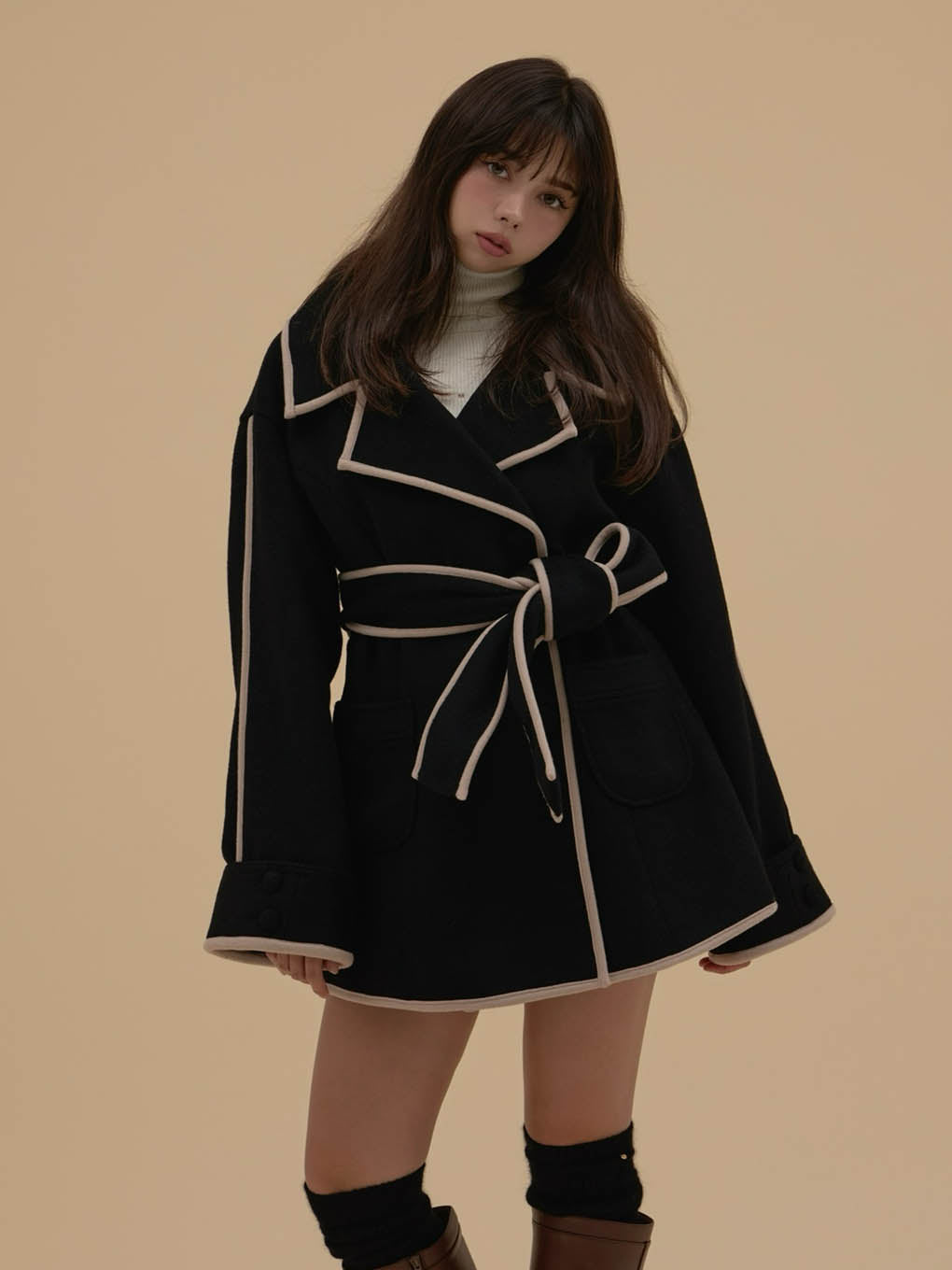 ANDMARY】Ange wool short coat