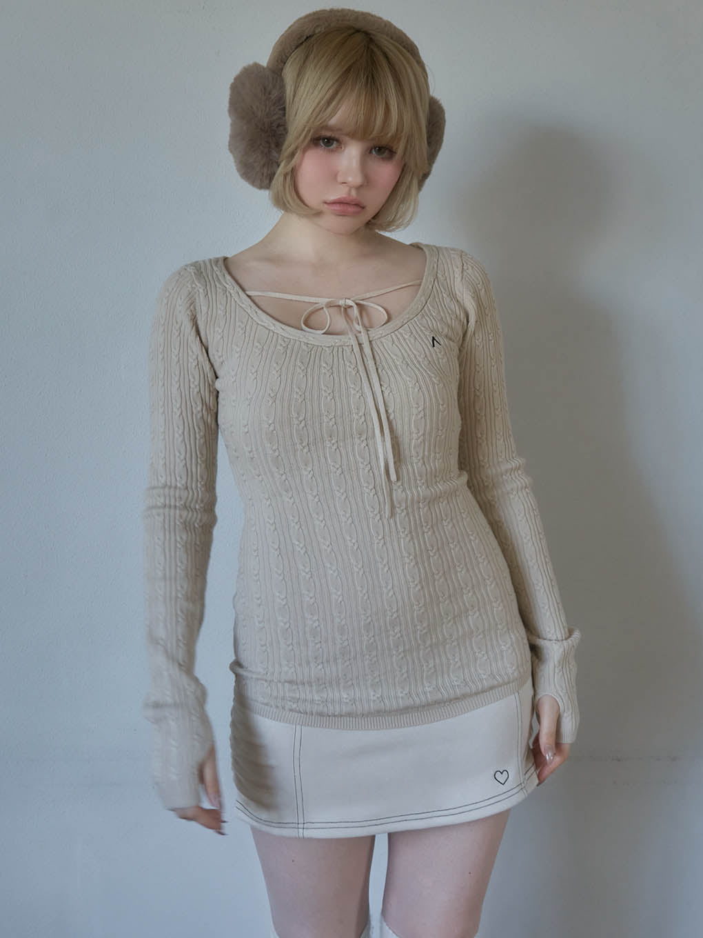 Regina cable mini dress