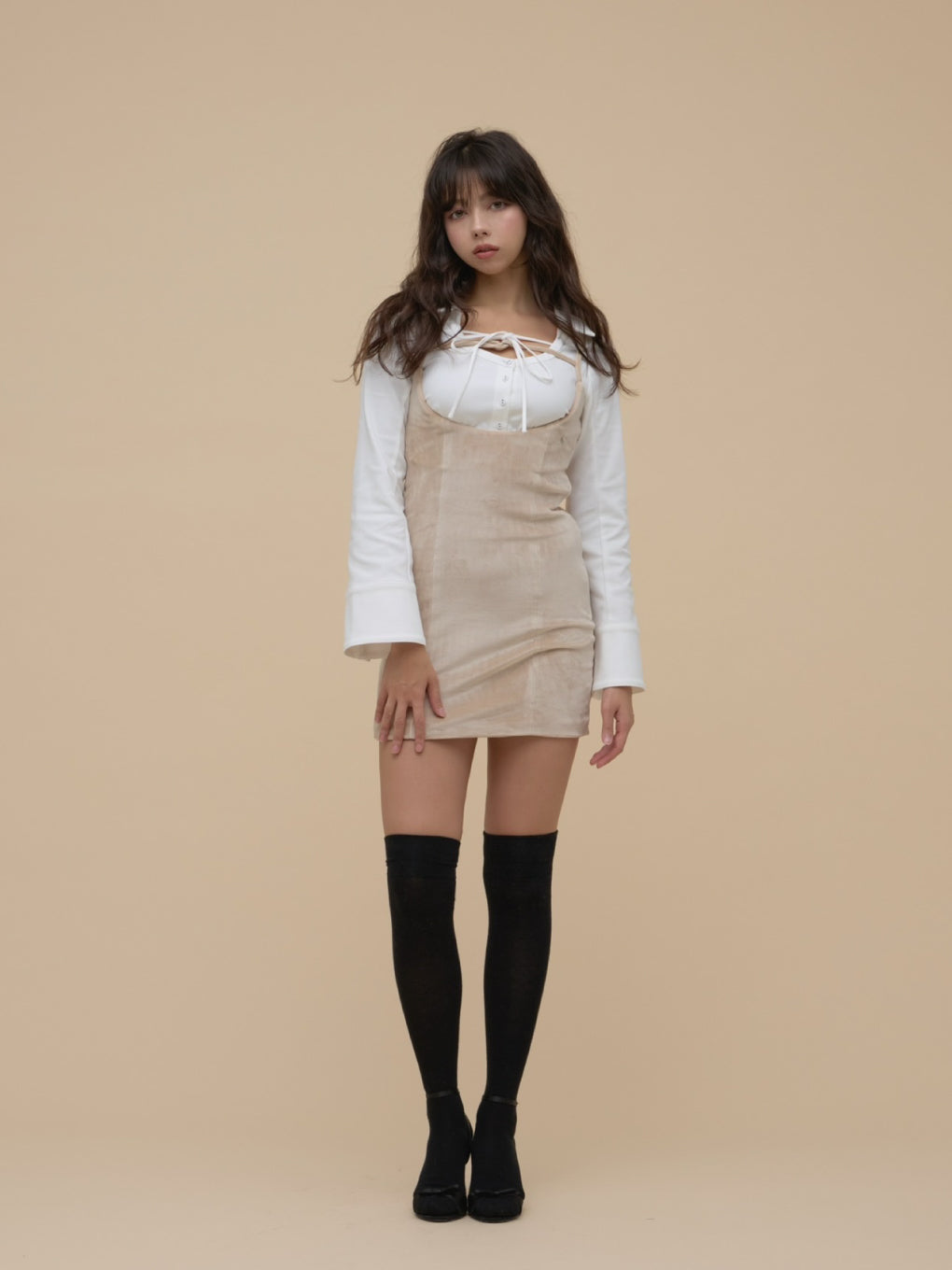 ANDMARY】Betty velour mini dress