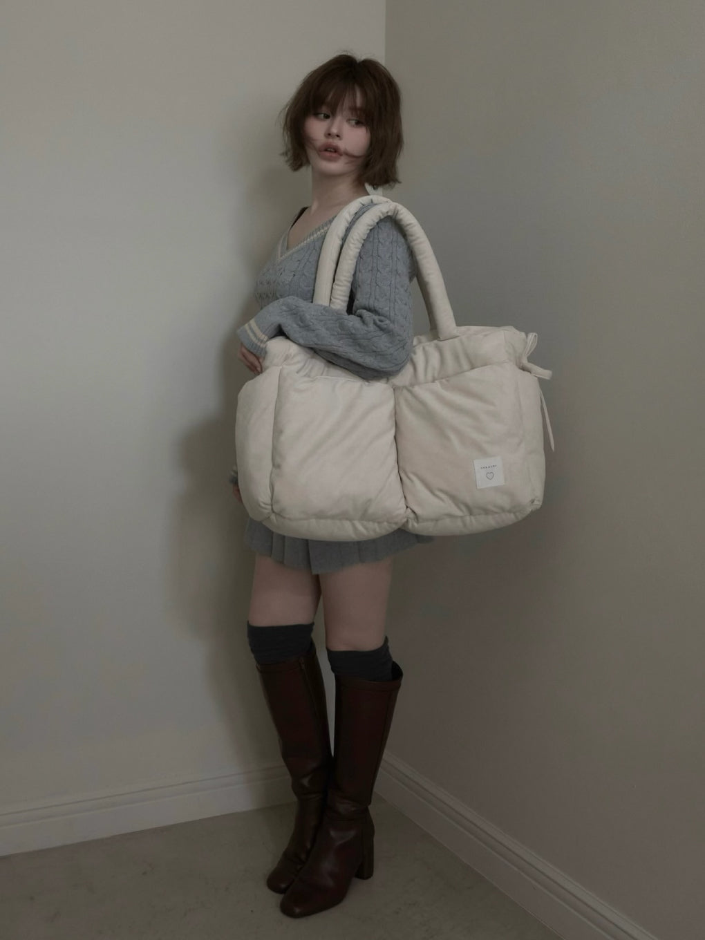 ANDMARY】Mary quilting suede bag