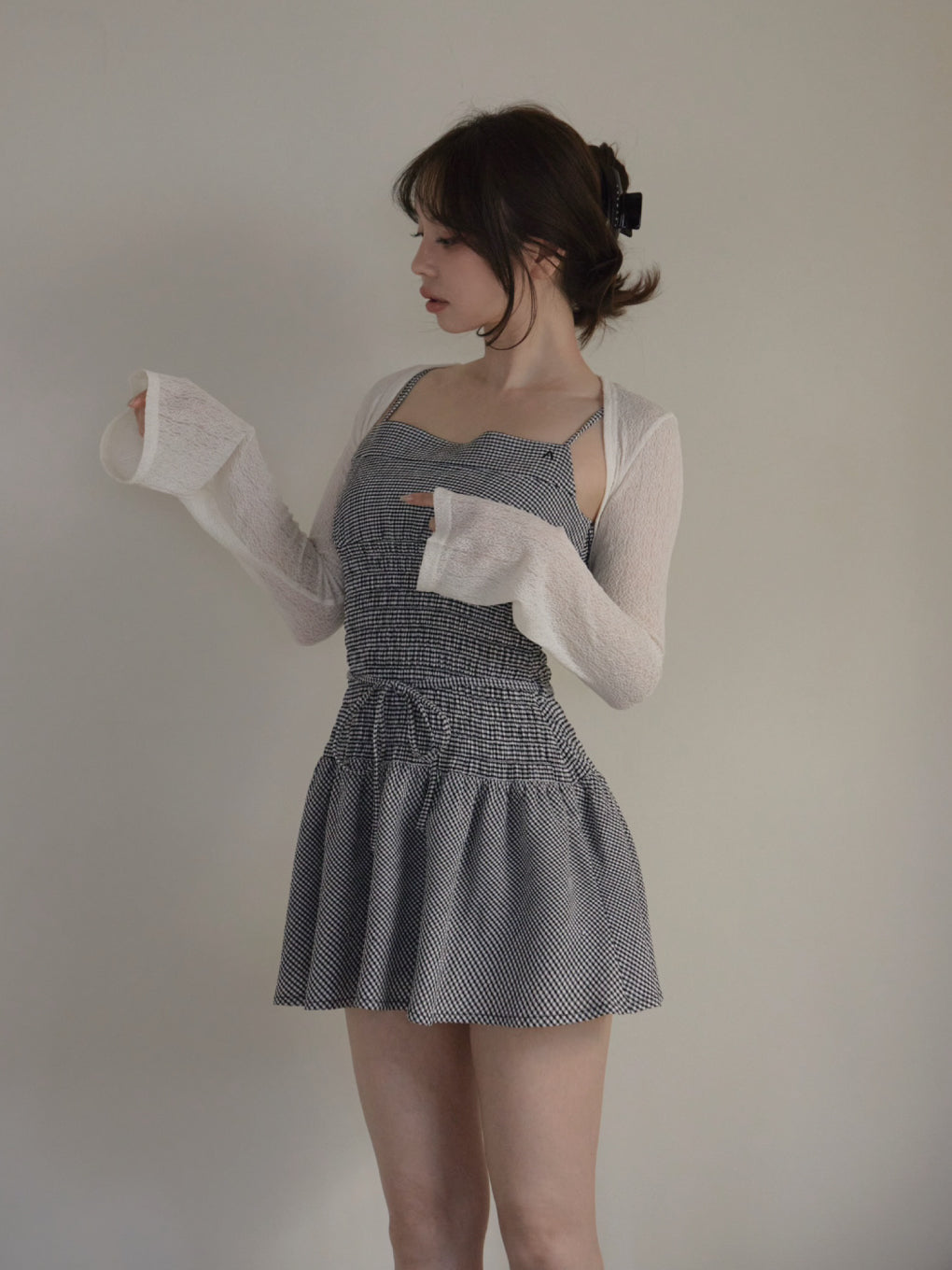 ANDMARY】Betty shirring mini dress