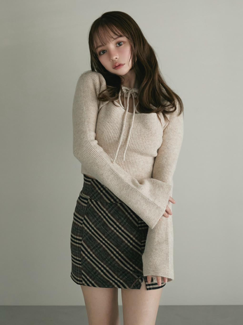 ANDMARY】Anita ribbon knit tops