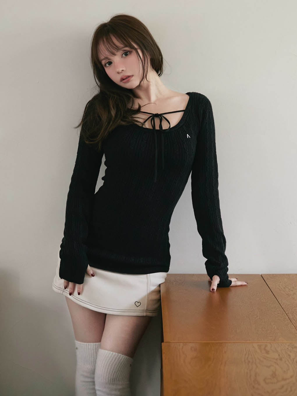 Regina cable mini dress