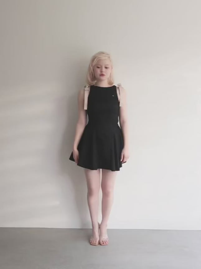 ANDMARY】Jozy ribbon flare mini dress