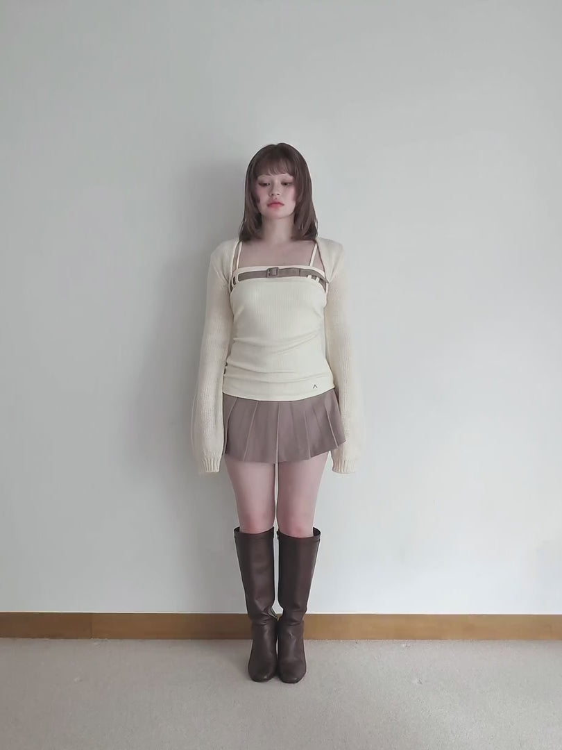 ANDMARY】Heidi belt pleats set up