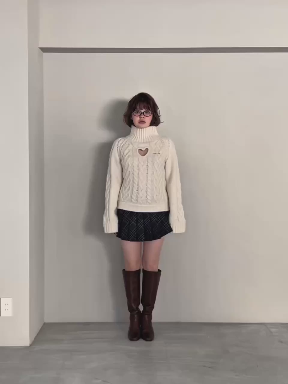 ANDMARY】Mary heart knit tops