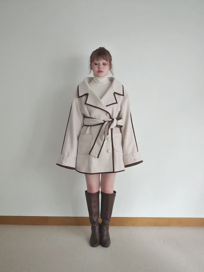 ANDMARY】Ange wool short coat