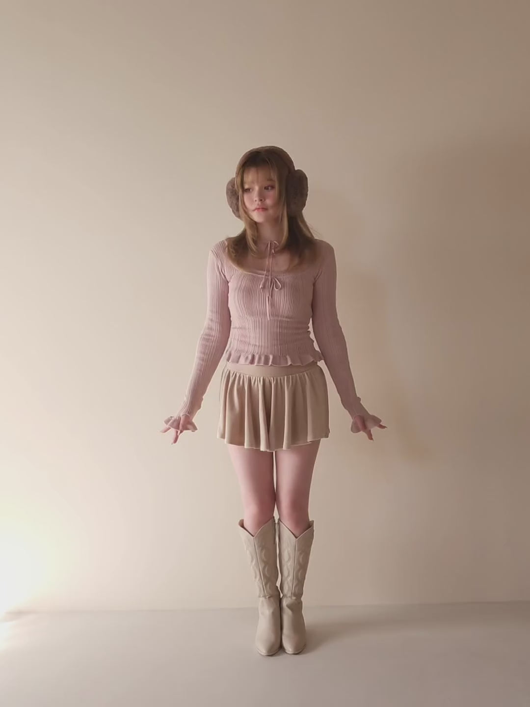 ANDMARY】Crochet frill knit tops