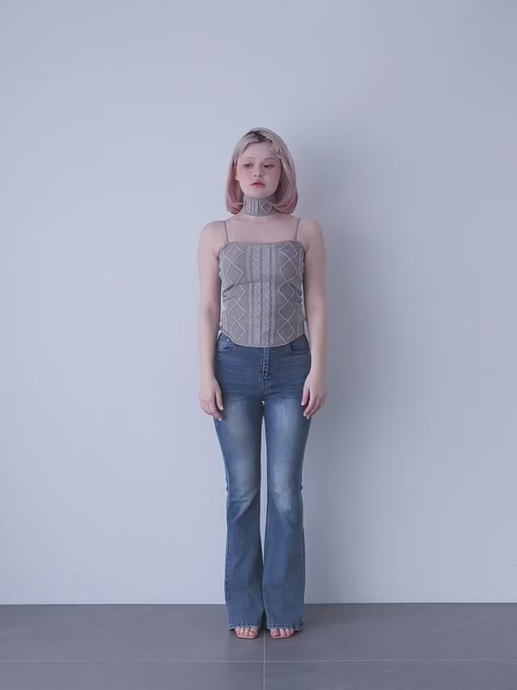 ANDMARY】Vera knit bare tops