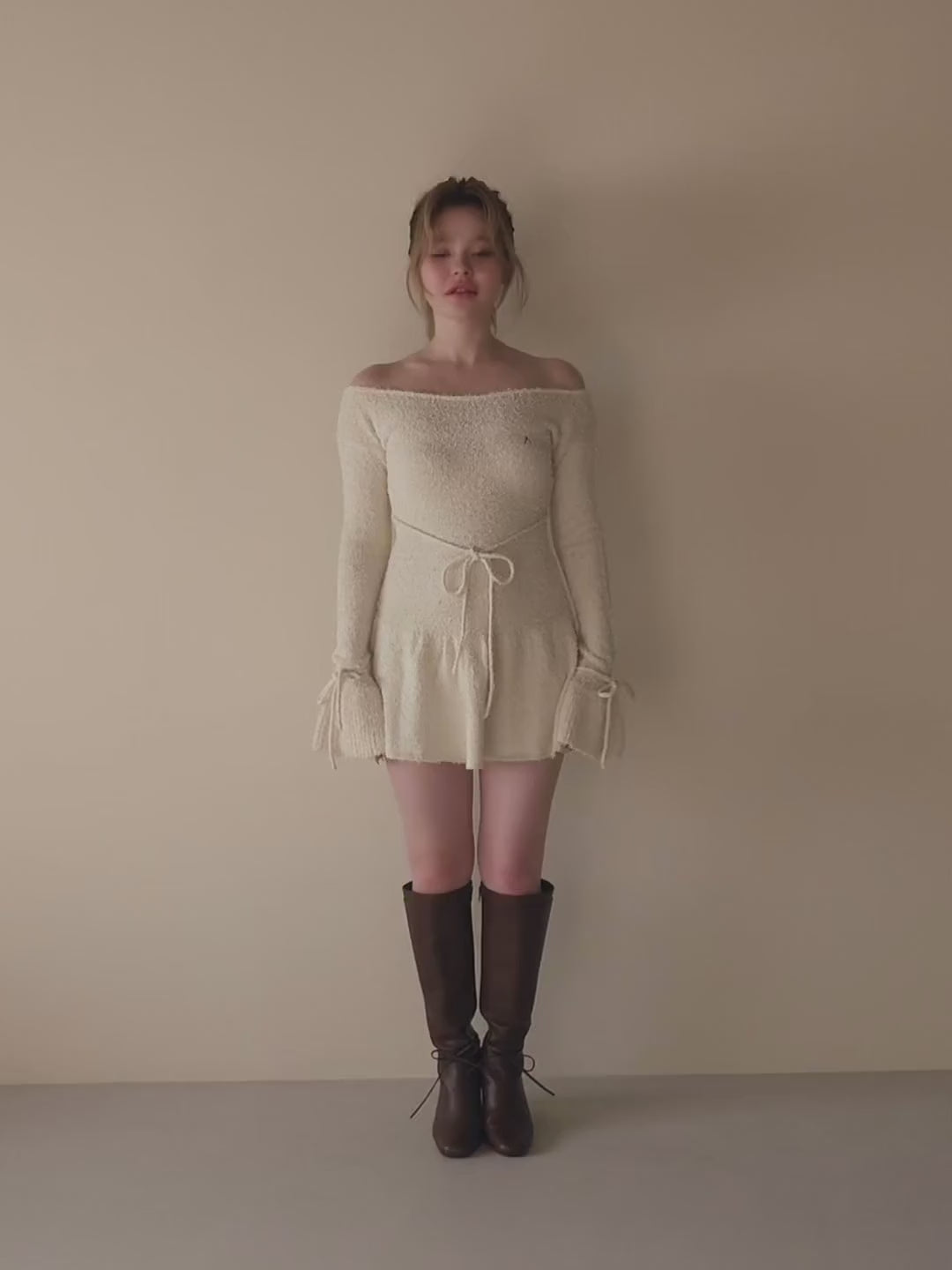 ANDMARY】Sailor knit mini dress