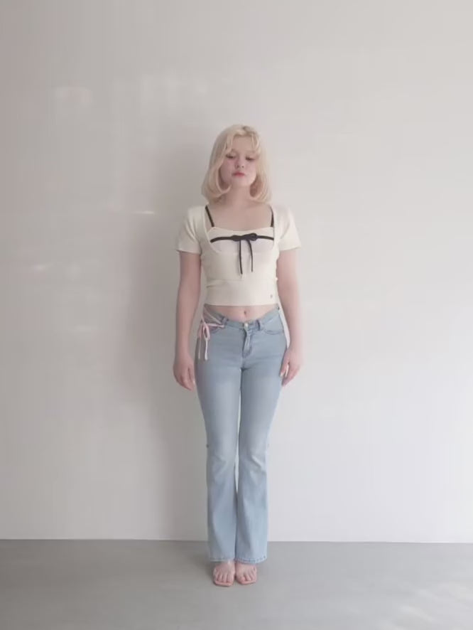 ANDMARY】Baby ribbon denim