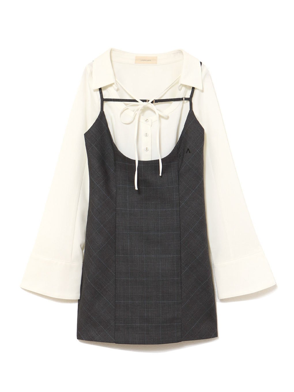 ANDMARY】Betty layered check dress