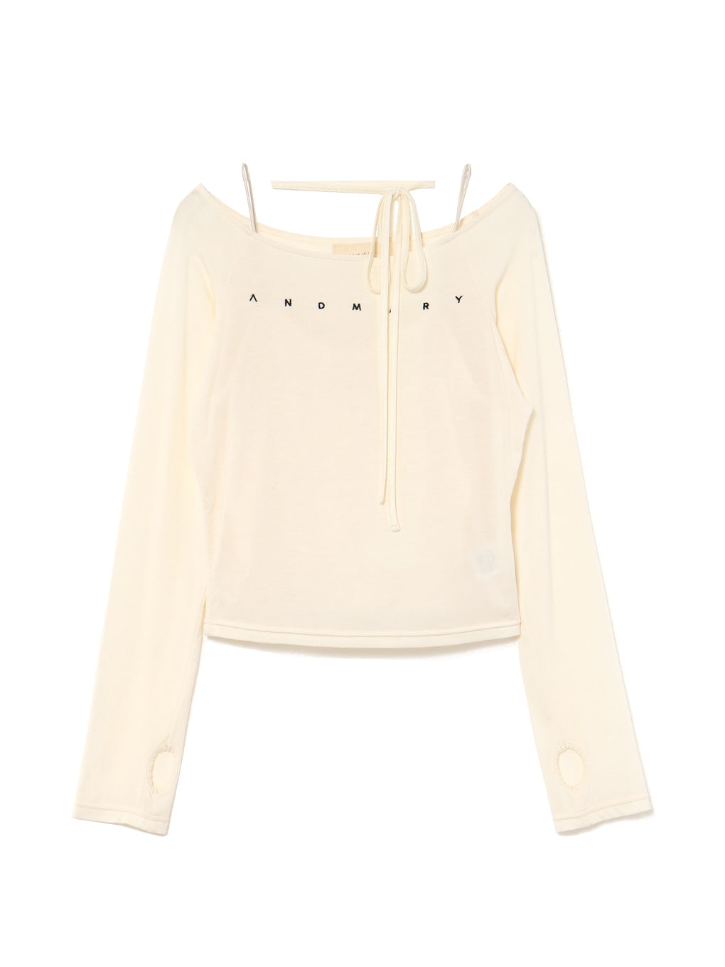 ANDMARY】Mary sheer logo tops