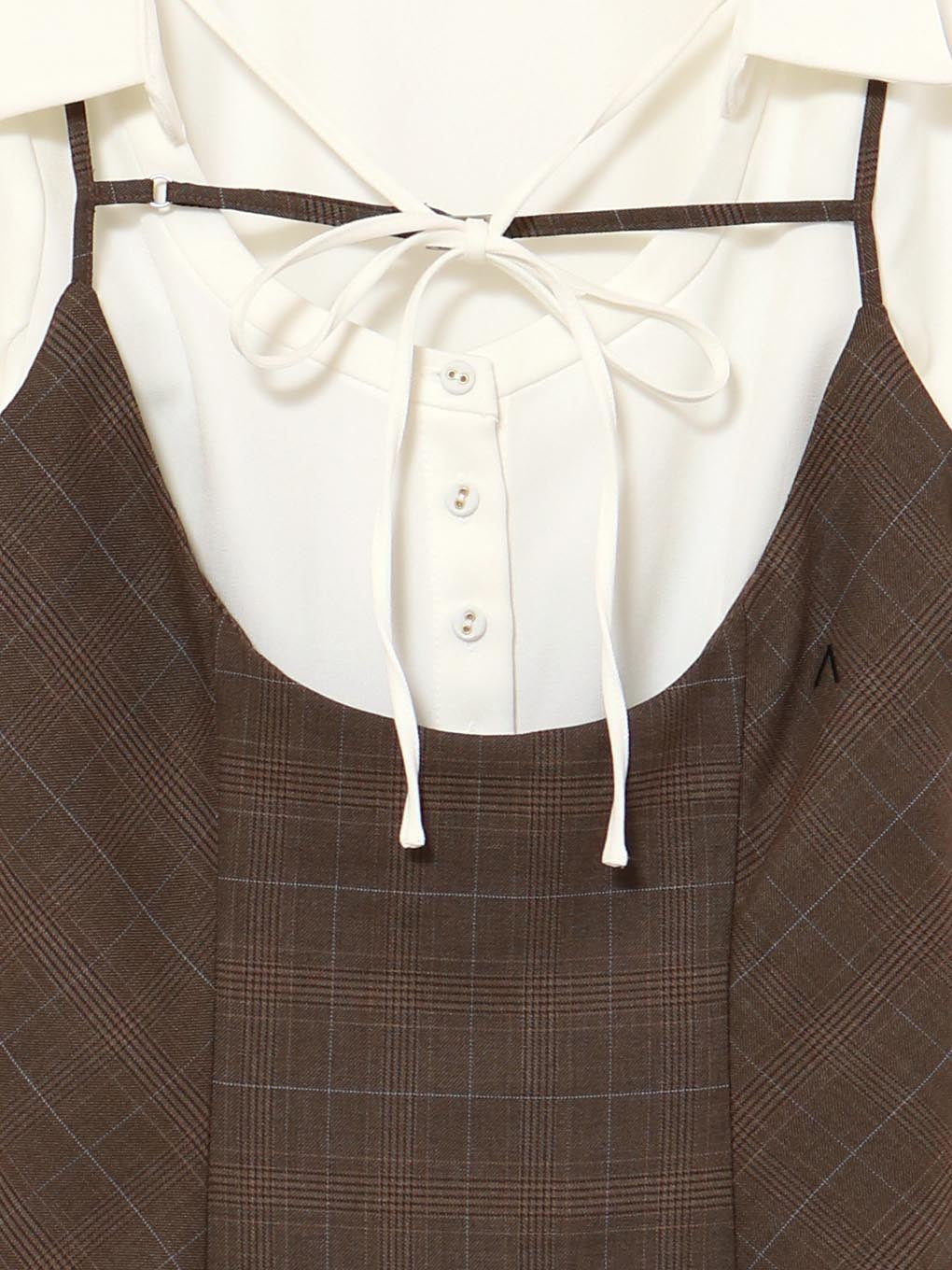 ANDMARY】Betty layered check dress