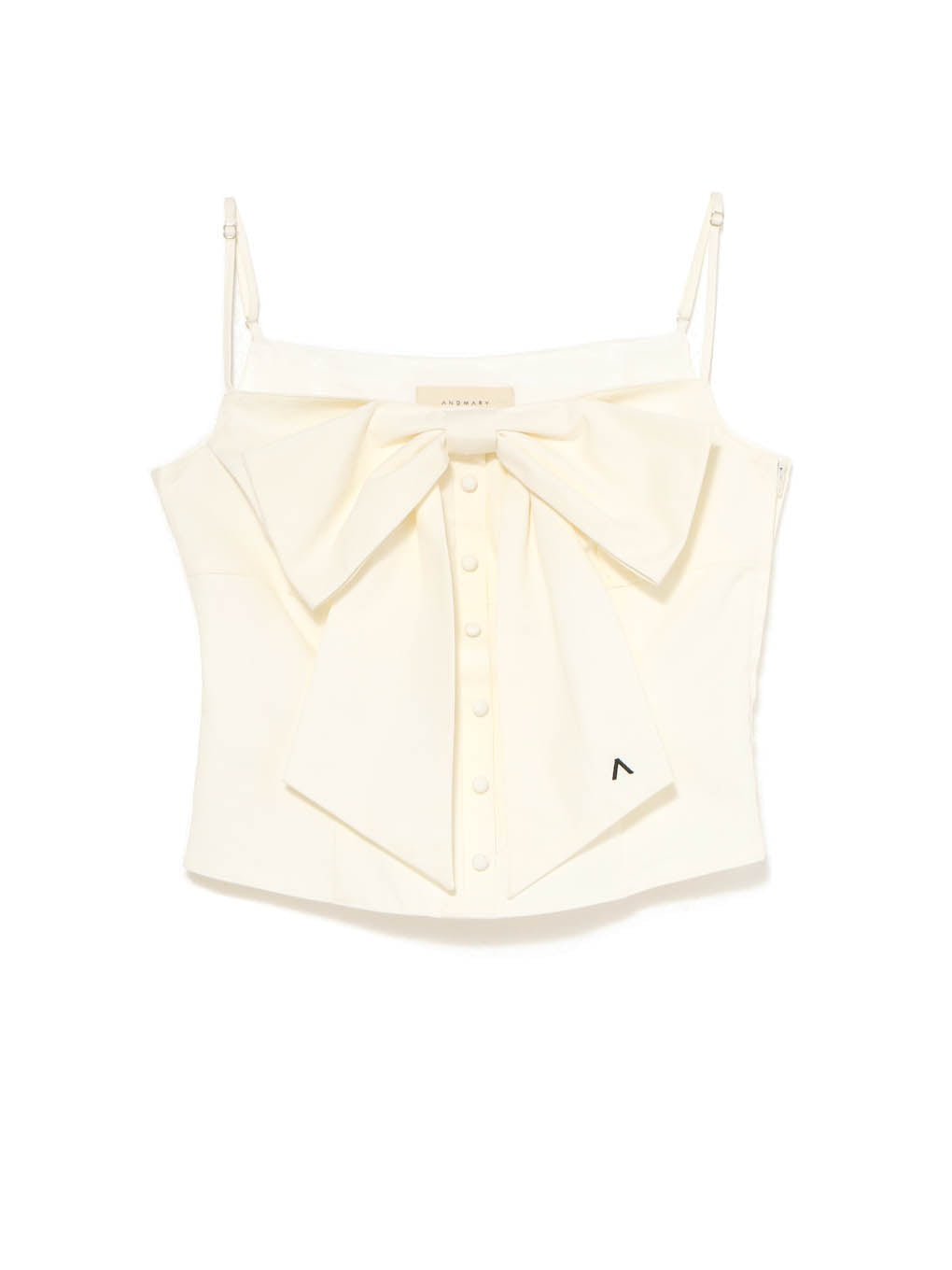 ANDMARY】Twiggy tweed ribbon set tops