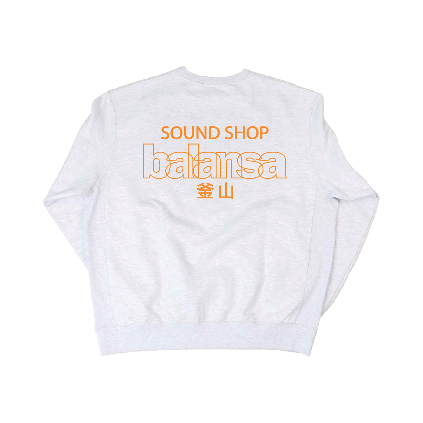 BALANSA SSB LOGO CREWNECK “ ASH GRAY / ORANGE “ / SOUND SHOP