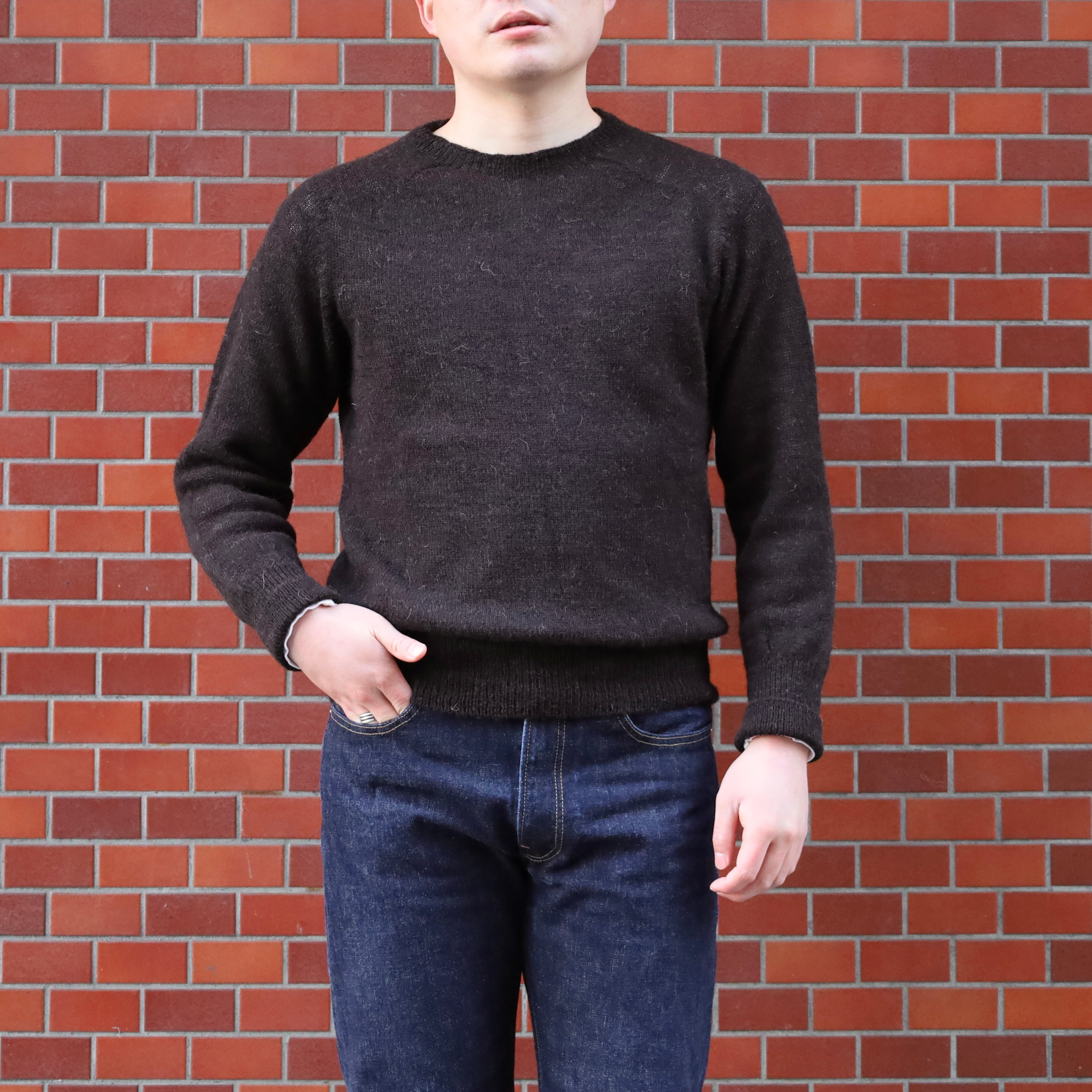1PLY SHETLAND SWEATER CREW – ANATOMICA NAGOYA