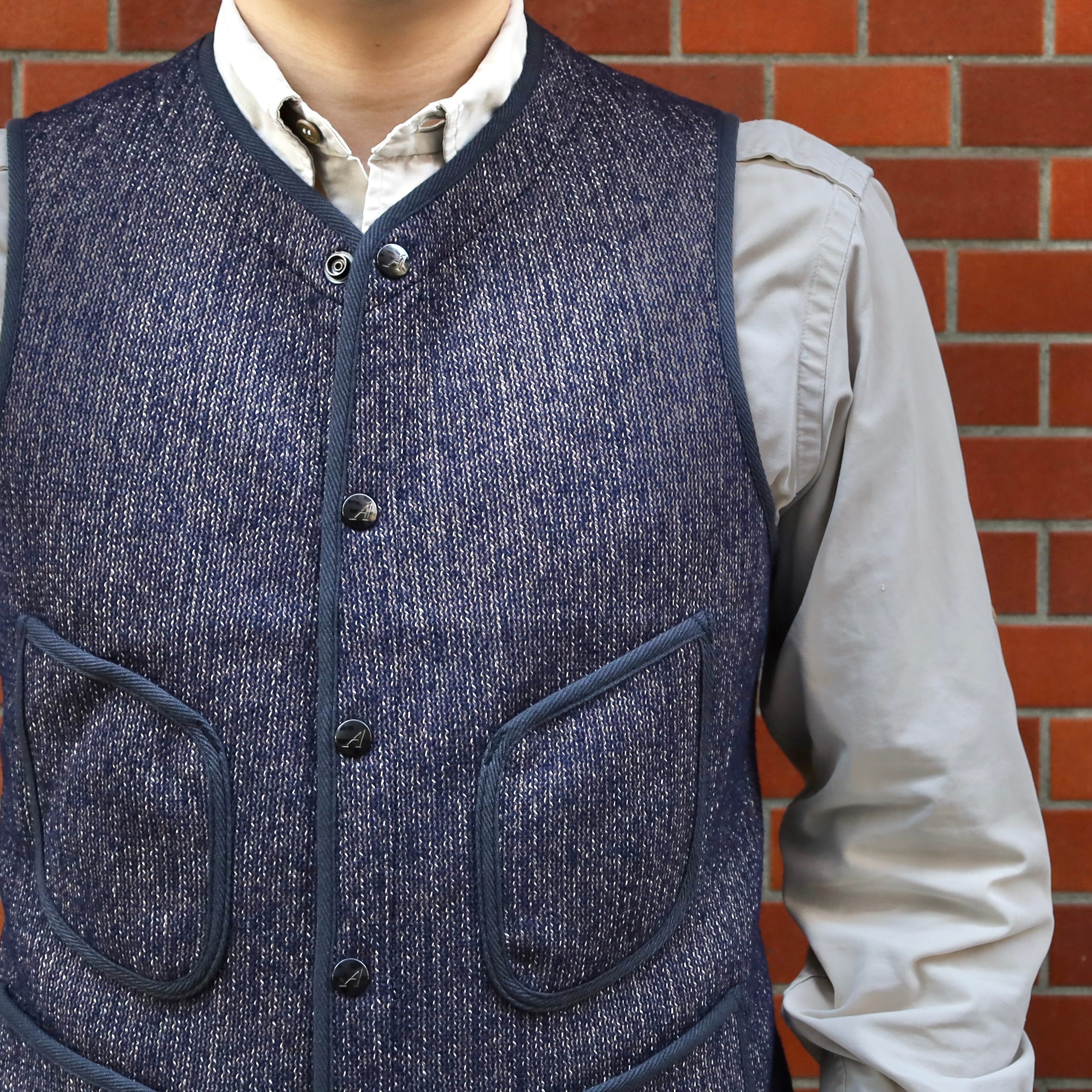 anatomica BEACH CLOTH VEST ネイビー 40