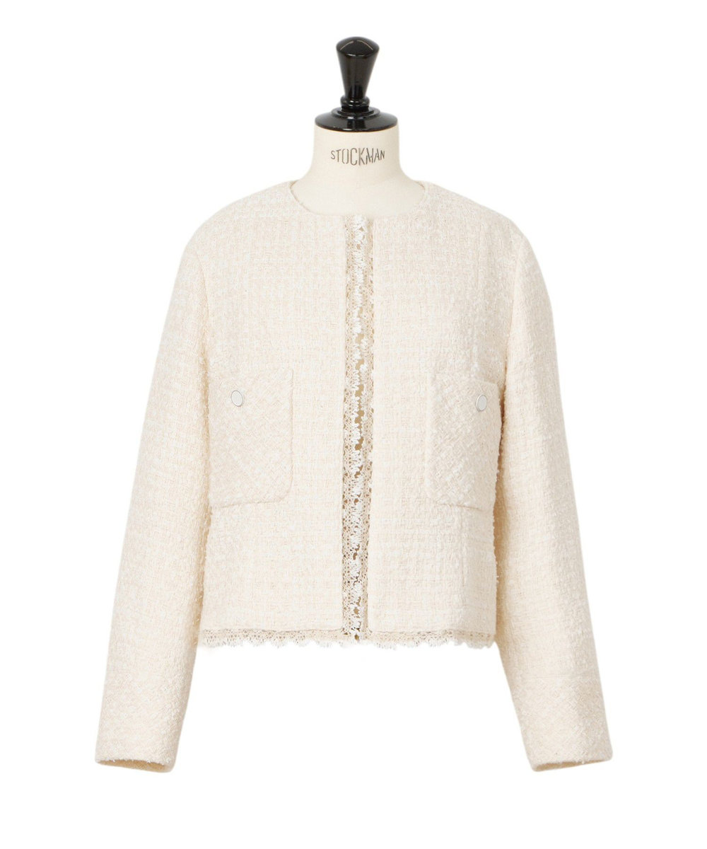 ベージュツイードクルージャケット|ANAYI OFFICIAL ONLINE STORE