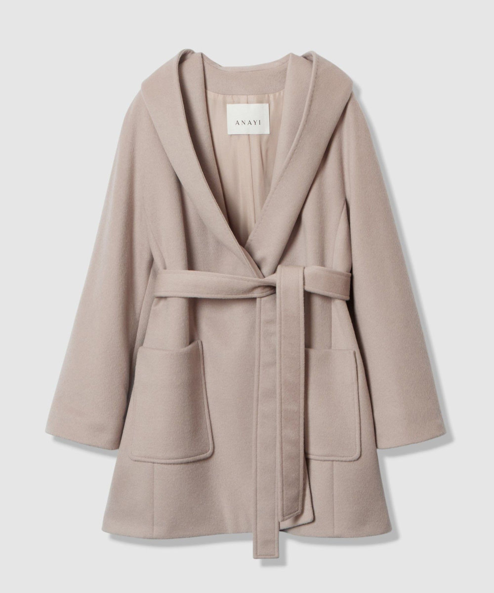 カシミヤ混フードガウンコート|ANAYI OFFICIAL ONLINE STORE｜アナイ