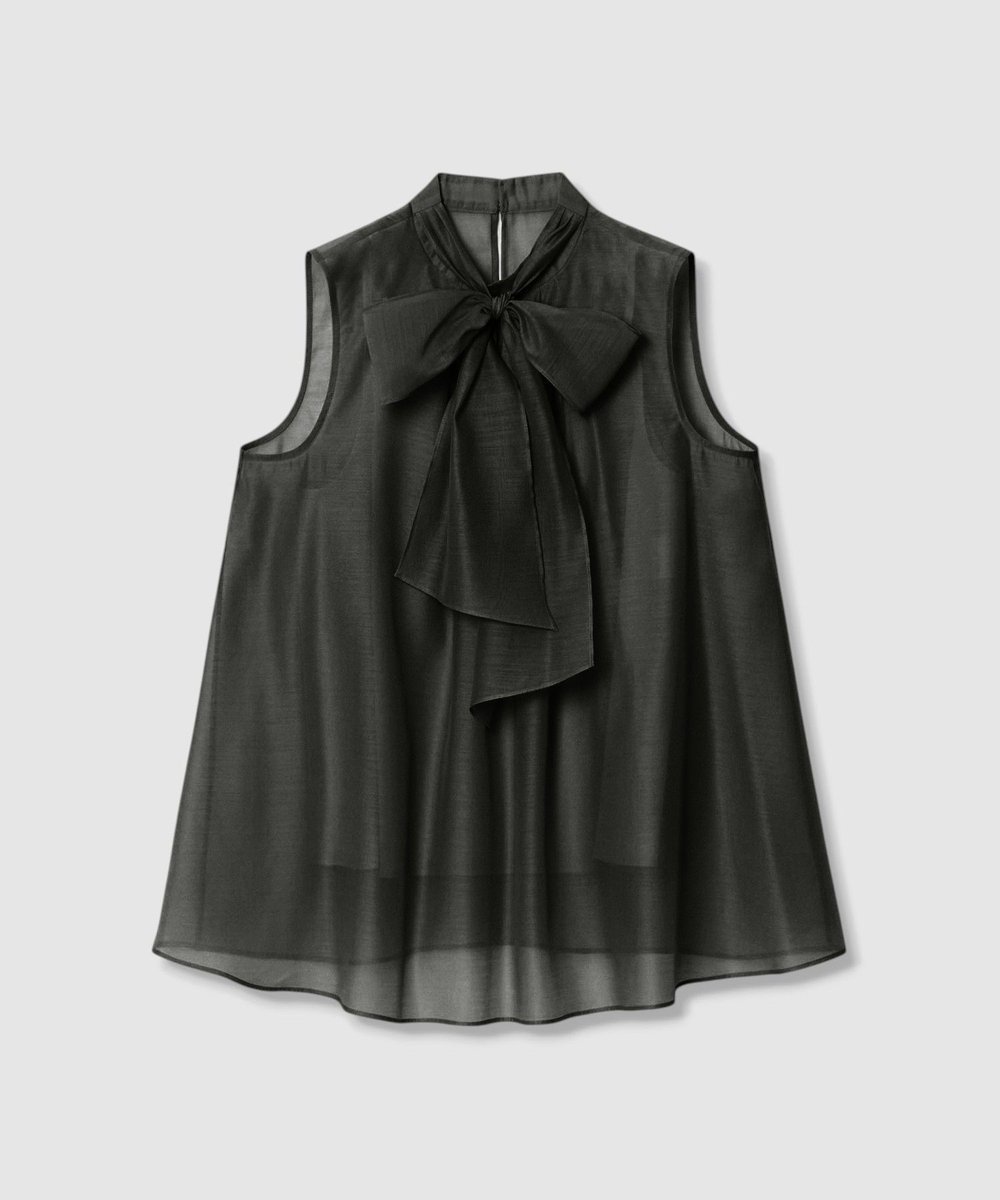 オーガンジーリボンボウタイ ブラウス|ANAYI OFFICIAL ONLINE STORE