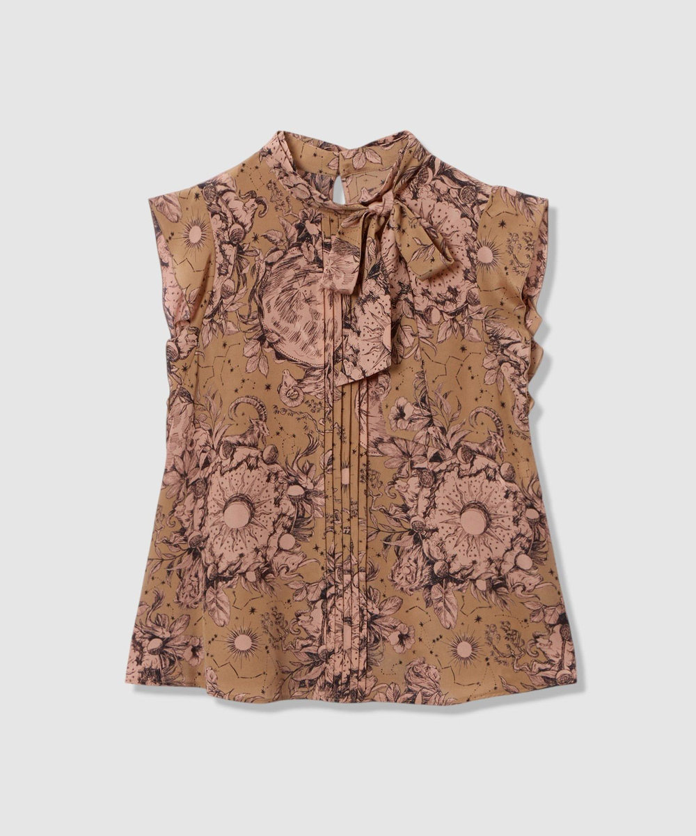 コンスティレーションプリントボウタイブラウス|ANAYI OFFICIAL ONLINE