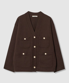 エキストラファインメリノボクシー ジャケット カーディガン|ANAYI