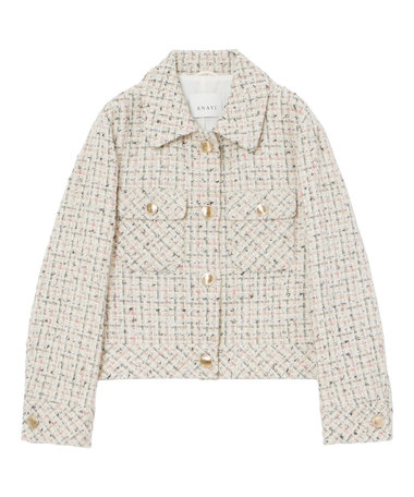 セットアップ対応商品】ファンシーラメツイードブルゾン|ANAYI