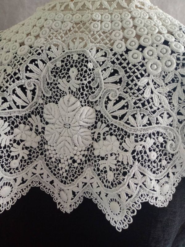 一点物※フランスアンティーク ギュピーヌレースのつけ襟 - AngelicaLeaf