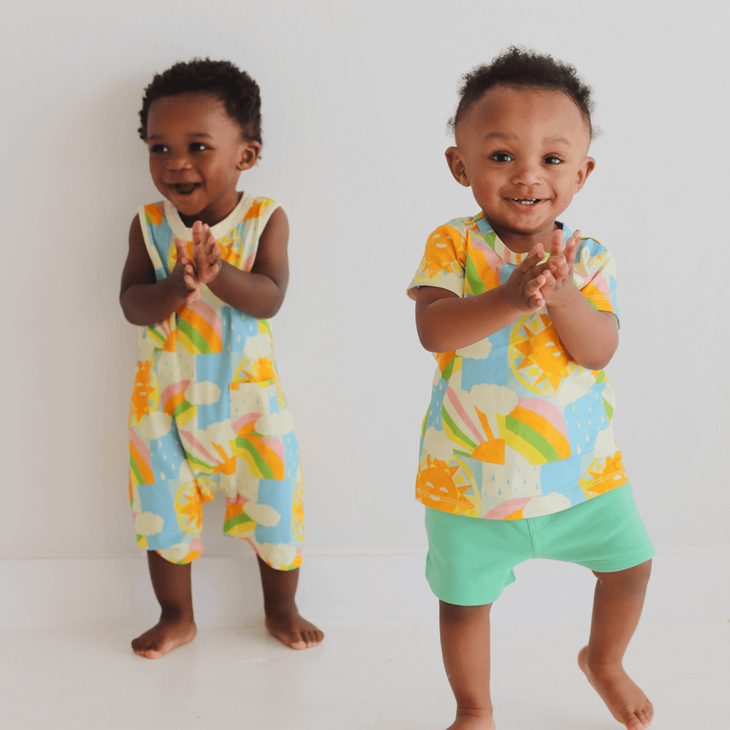 Cleo baby romper shorts | Sun | anise & ava