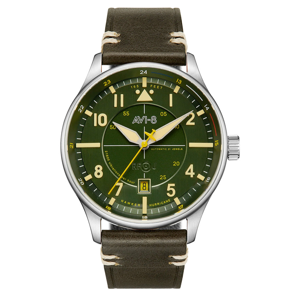 AVI-8 Hawker Hurricane Kent Automatic Hampshire with Green Dial