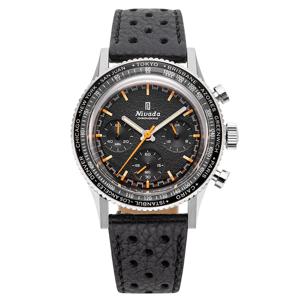 Nivada Grenchen Chronoking Mecaquartz with Interchangeable Bezel