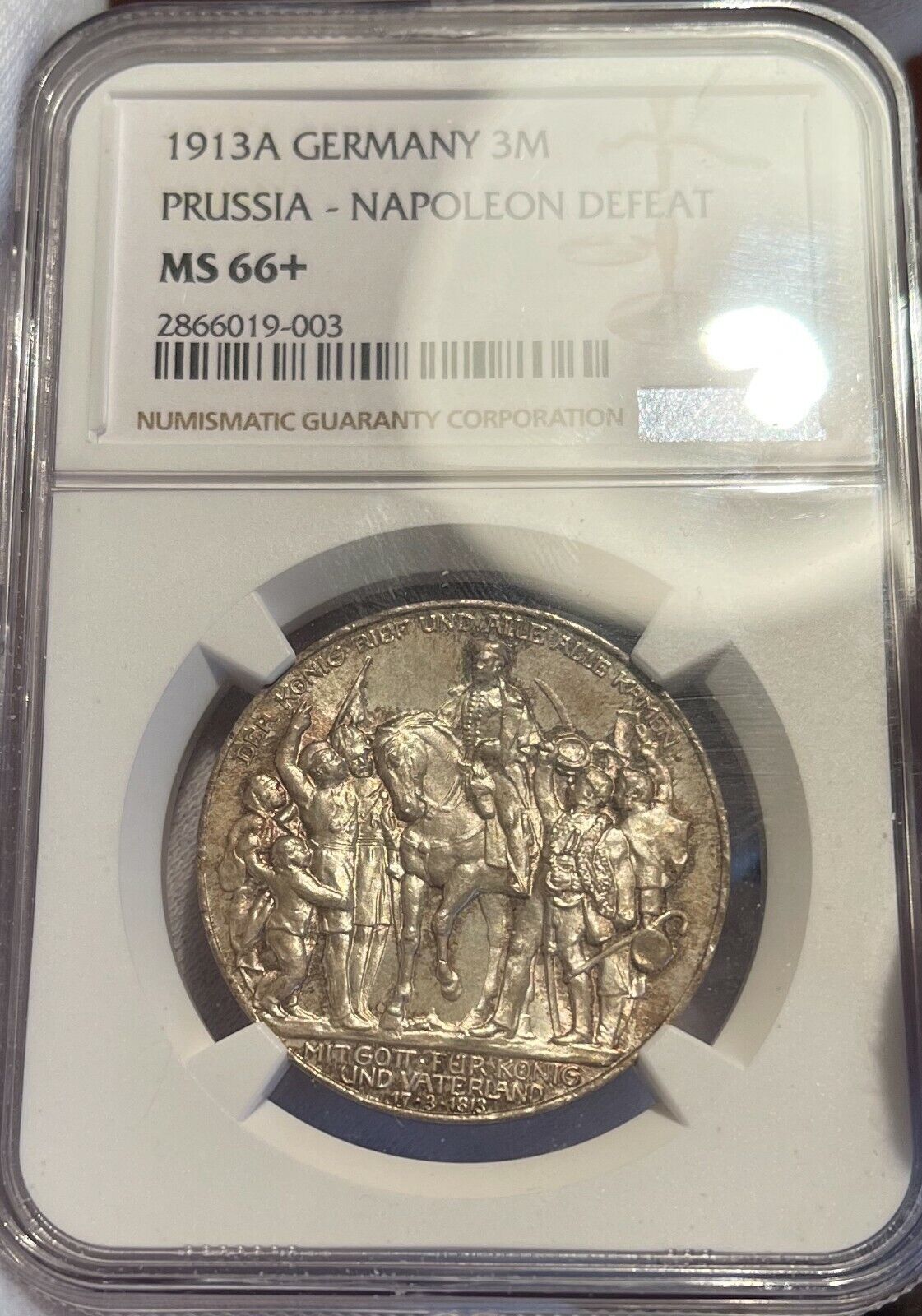 1913-A Germany Prussia 3 Mark 