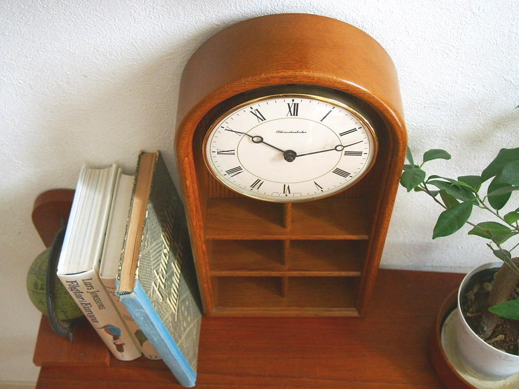 ミッドセンチュリー レトロ Schmeckenbecher 木製の壁掛け時計