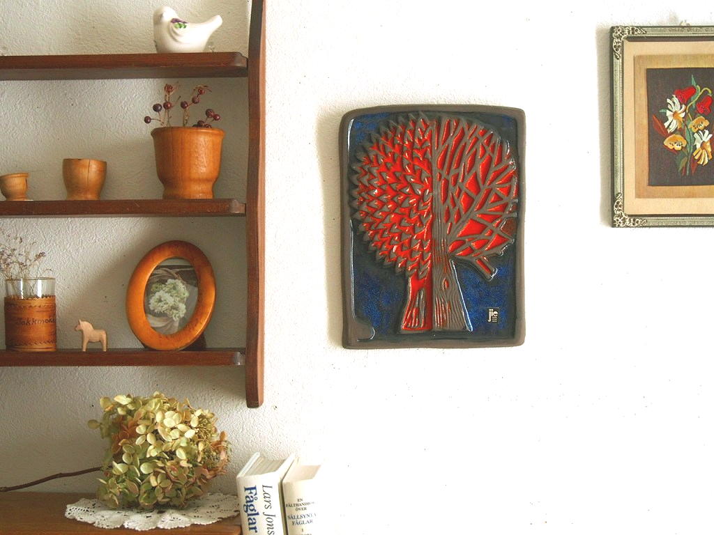 北欧ヴィンテージ ノルウェー エーゲルスン 壁掛け塩入れ 木製蓋 1960