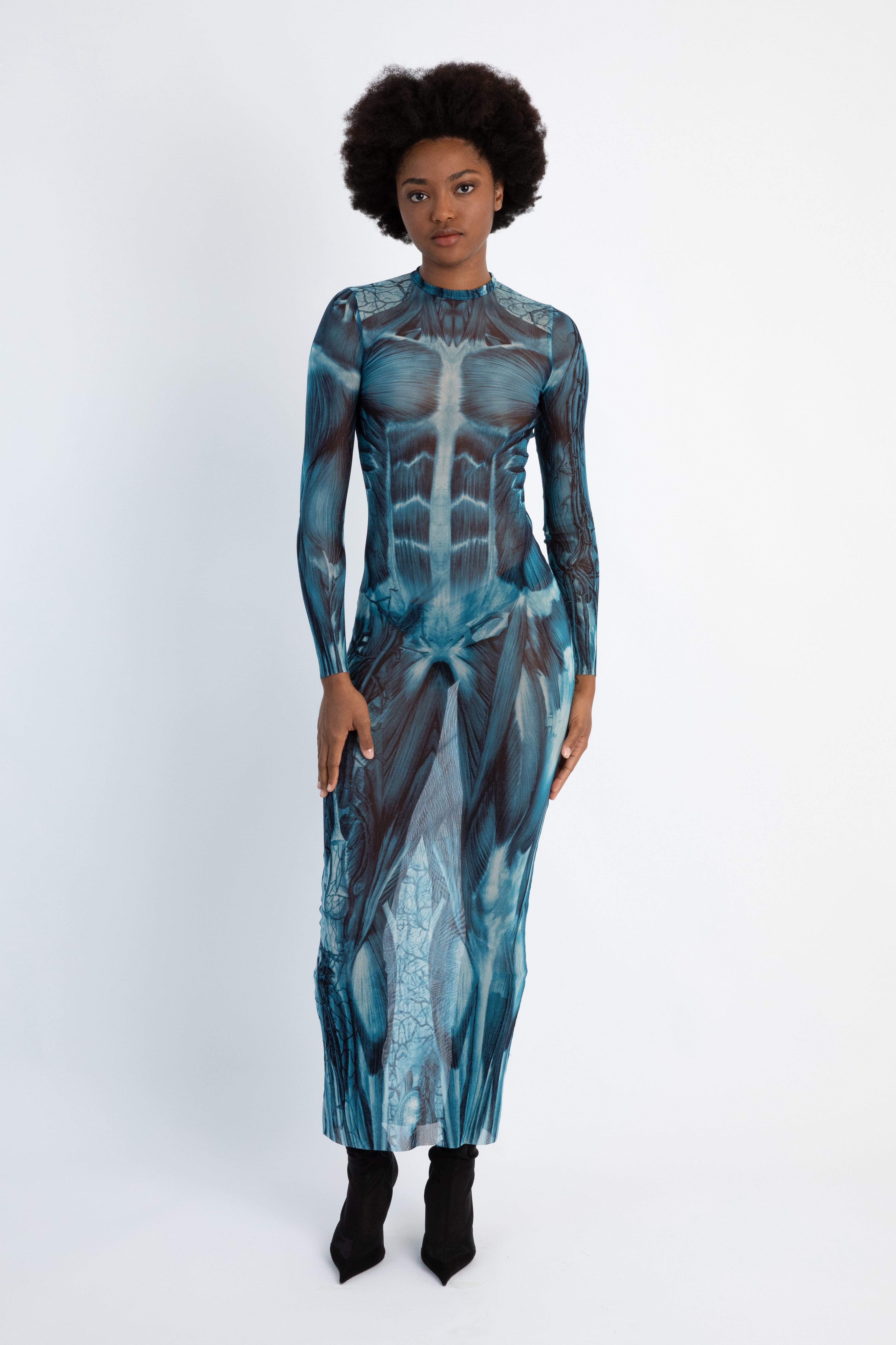 Jean Paul Gaultier Ecorche Mesh Long Dress – Antidote Fashion and