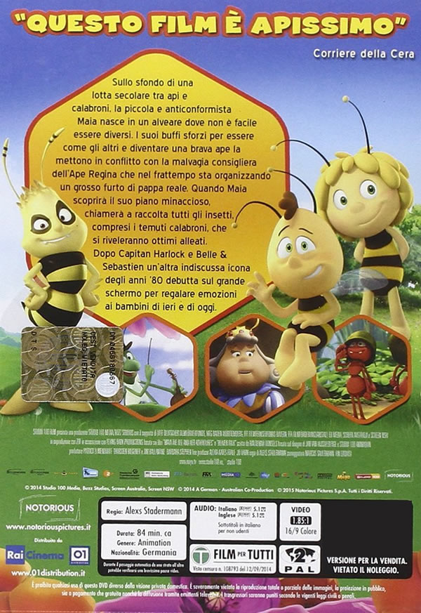 イタリア語, 英語で観る映画 アニメ DVD「みつばちマーヤの冒険 L'ape