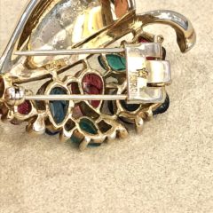 トリファリ「「フルーツサラダ」ブローチ＆イヤリング」《アンティック