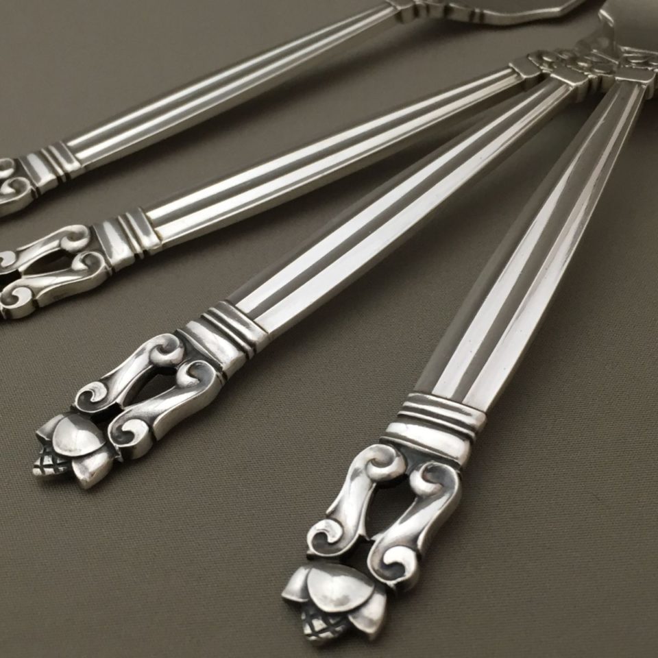 ジョージ・ジェンセン「“Acorn” サラダフォーク 長さ16.7cm