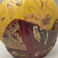 美品】エミール・ガレ☆red and gold with prunes 美品】エミール