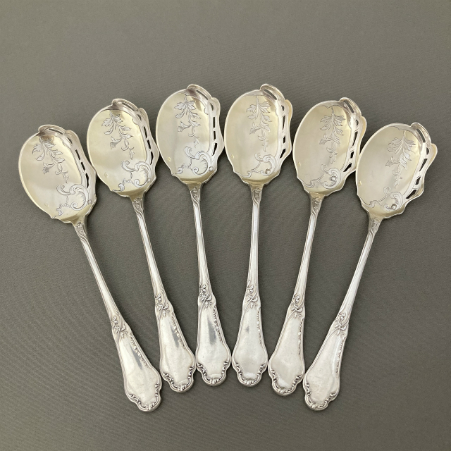 フランス「アイスクリームスプーン6本組」《アンティックかとう》