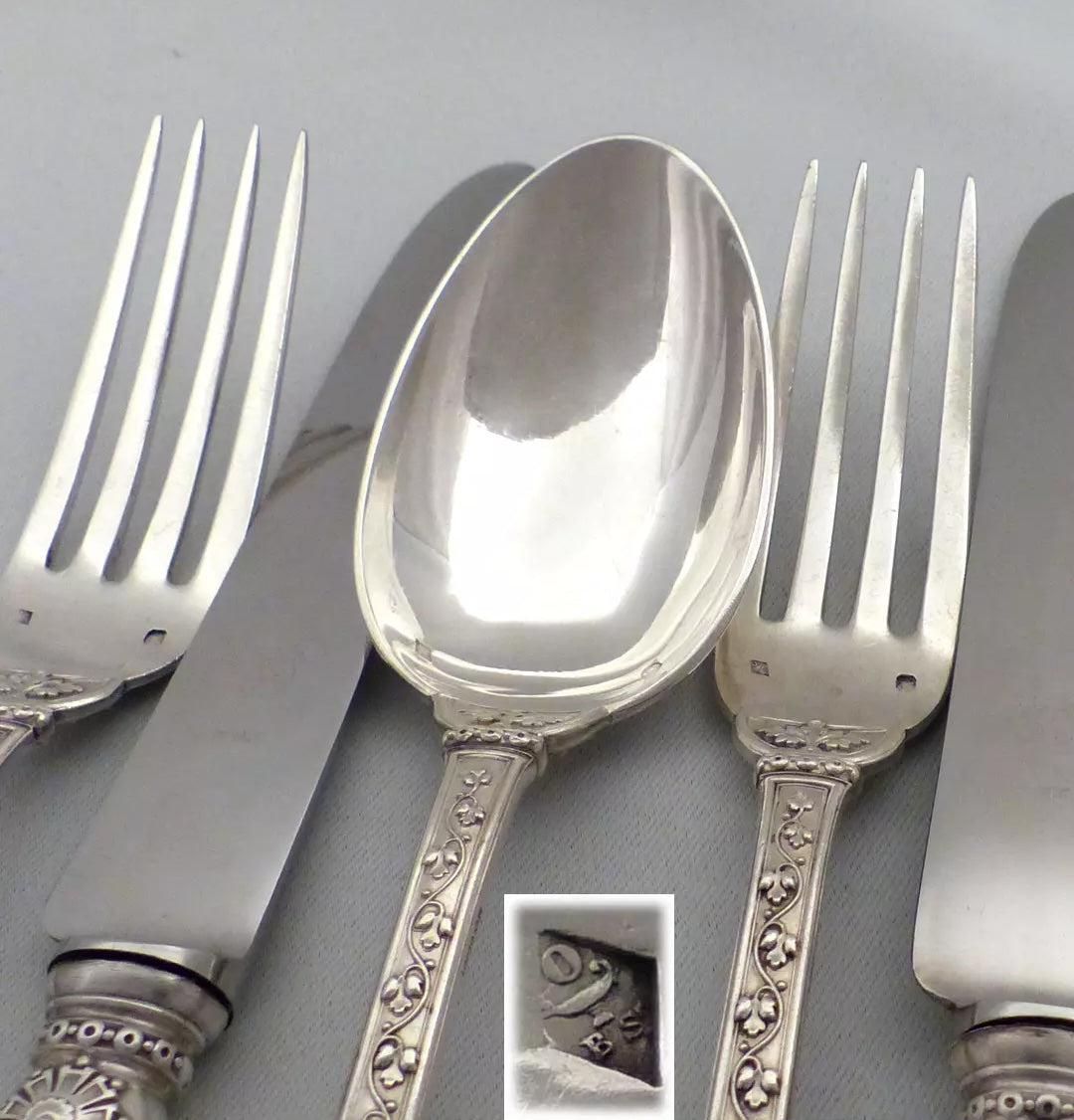 オディオ フランスアンティークシルバー 純銀カトラリーセット