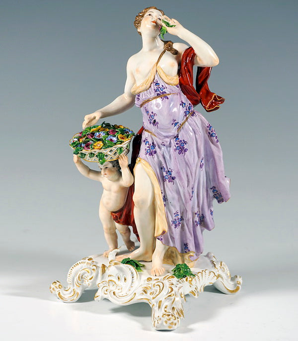 マイセン人形 『フィギュリン』キューピットと春の寓意像