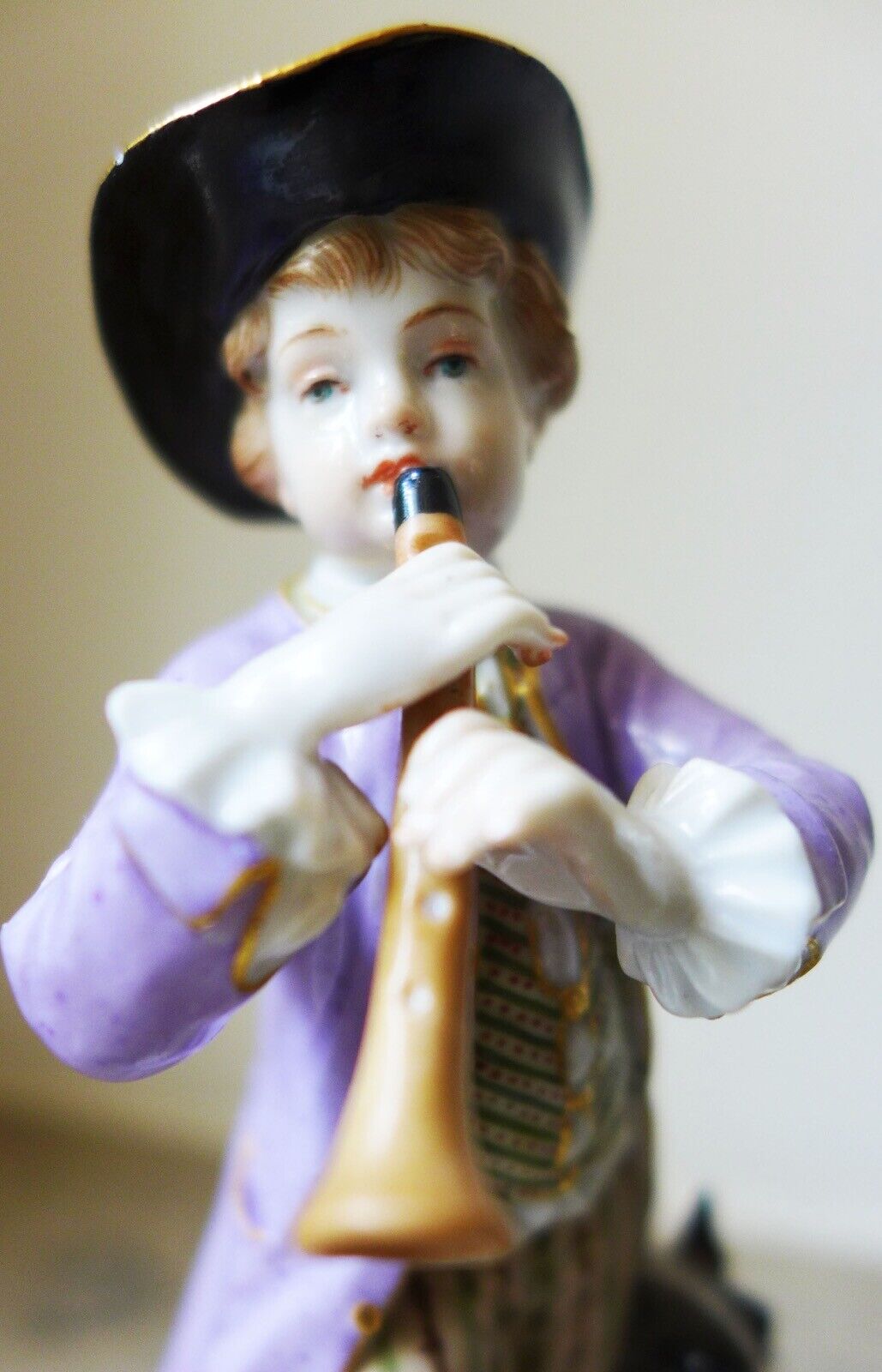 美品 マイセン フィギュリン 笛吹き少年と犬 美品 マイセン フィギュ