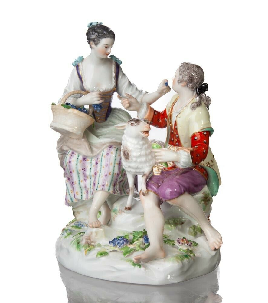 マイセン人形 フィギュリン 題名『羊飼いたち』 M・A・アシエデザイン