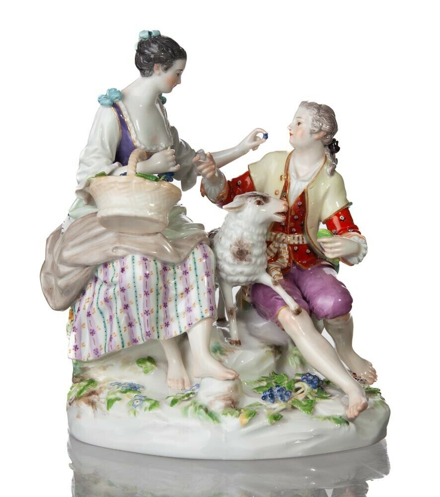 マイセン人形 フィギュリン 題名『羊飼いたち』 M・A・アシエデザイン