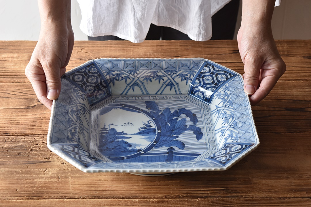 染付のお皿いろいろ - 生活骨董と古布のアンティークショップ antique